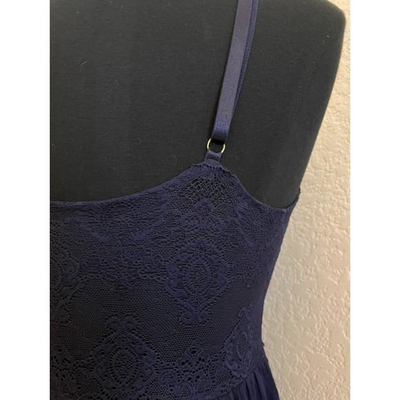 Navy Lace Trim Nightgown - New -Sz L - Picture 5 of 10